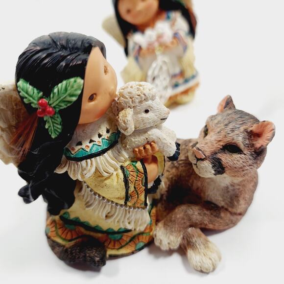 Vtg Friends Of The Feather Figurines Enesco Lot Peace Earth Dream Catcher 1998 - Picture 5 of 16